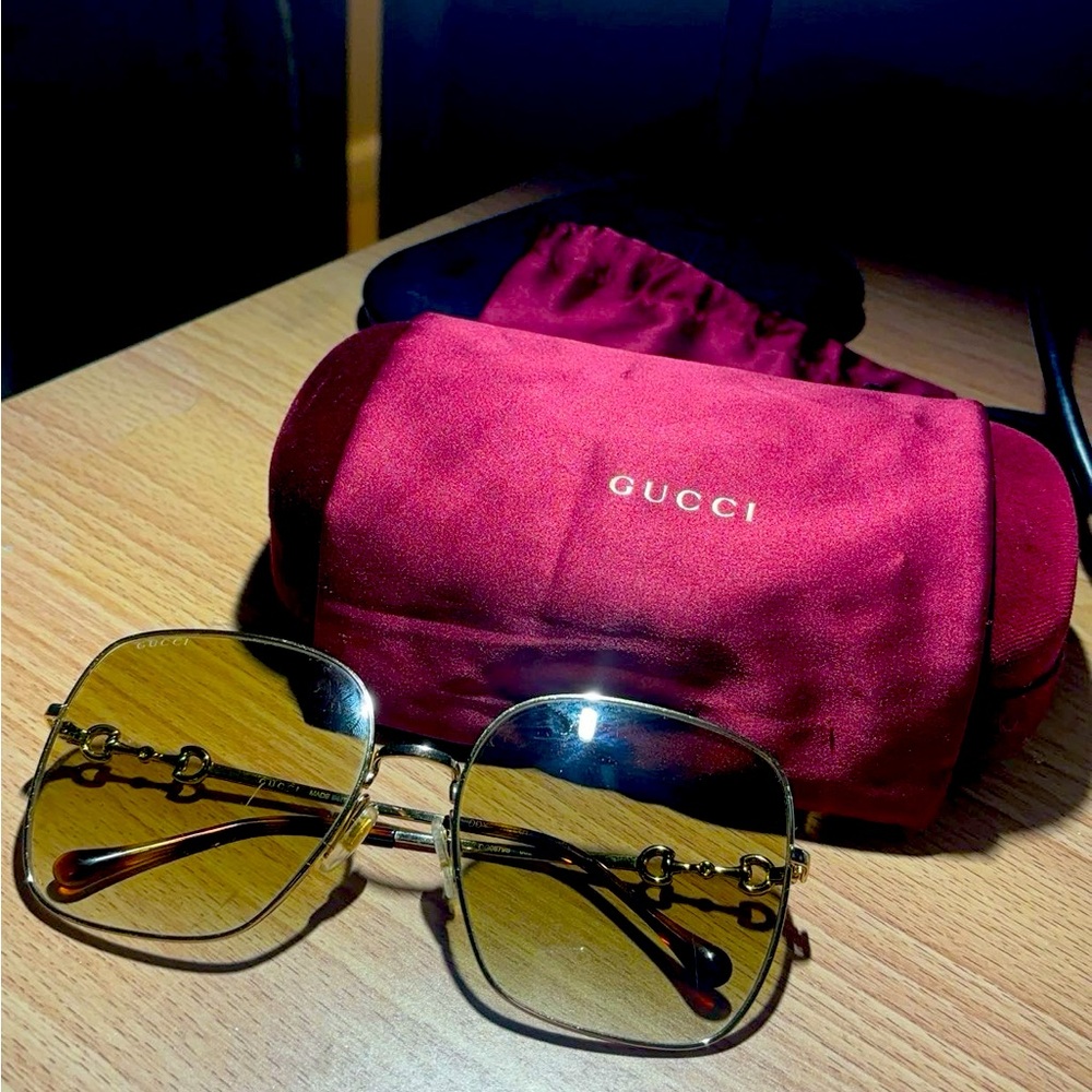 Gold Gucci GG0879S Sunglasses